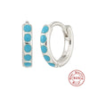 Simple S925 Sterling Silver Colorful Water Drop Shaped Dopamine Drop Oil Earring Buckle Earrings For Women With Geometric Design And Electroplating Treatment