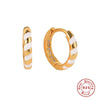 Simple S925 Sterling Silver Colorful Water Drop Shaped Dopamine Drop Oil Earring Buckle Earrings For Women With Geometric Design And Electroplating Treatment