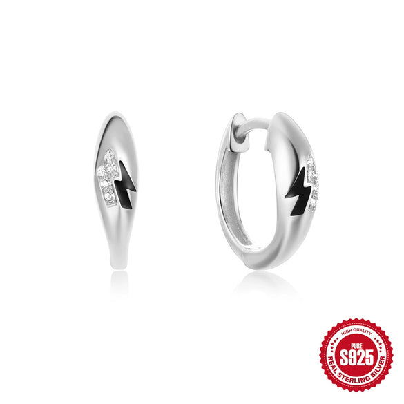Simple S925 Sterling Silver Colorful Water Drop Shaped Dopamine Drop Oil Earring Buckle Earrings For Women With Geometric Design And Electroplating Treatment