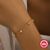 Simple S925 Sterling Silver Drop Diamond Stacked Women's Bracelet With Geometric Design And Electroplating