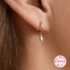 Simple S925 Sterling Silver Egg Shaped Geometric Earrings For Women