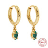 Simple S925 Sterling Silver Egg Shaped Geometric Earrings For Women