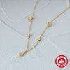 Simple S925 Sterling Silver Elegant All Match Butterfly Zircon Stacked Wear Women's Collarbone Necklace With Geometric Pattern And Electroplating