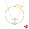 Simple S925 Sterling Silver Geometric Light Luxury Niche Cold Style Unisex Bracelet Necklace With Electroplating Design