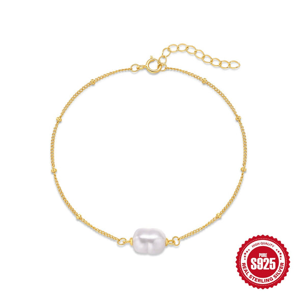 Simple S925 Sterling Silver Geometric Light Luxury Niche Cold Style Unisex Bracelet Necklace With Electroplating Design