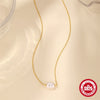 Simple S925 Sterling Silver Geometric Light Luxury Niche Cold Style Unisex Bracelet Necklace With Electroplating Design
