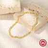 Simple S925 Sterling Silver Texturized Base Chain Bracelet For Women With Geometric Styling And Electroplating
