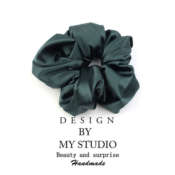 Simple Satin Hair Tie Handmade Geometric High Elastic Elastic Hair Ring Head Rope For Women