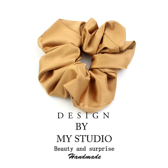 Simple Satin Hair Tie Handmade Geometric High Elastic Elastic Hair Ring Head Rope For Women