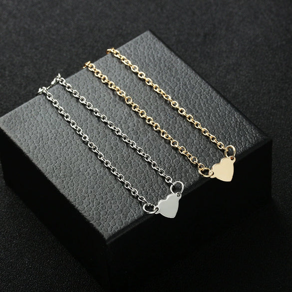 Simple Sexy Heartshaped Handmade Alloy Women's Love Heart Bracelet With Electroplating