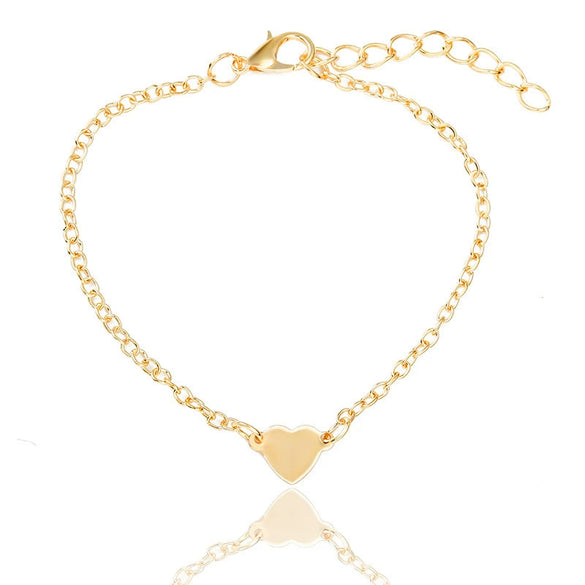 Simple Sexy Heartshaped Handmade Alloy Women's Love Heart Bracelet With Electroplating