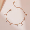 Simple Sexy Women's Titanium Steel Bracelet With Star Moon Geometric Pattern And 18K Gold Electroplated Treatment