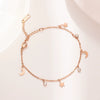 Simple Sexy Women's Titanium Steel Bracelet With Star Moon Geometric Pattern And 18K Gold Electroplated Treatment