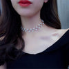 Simple Short Pearl Clavicle Chain Women's Neck Jewelry With Geometric Pattern And Electroplating On Alloy Snake Bone Chain
