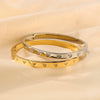 Simple Small Love Heartshaped Diamondencrusted Shiny Titanium Steel Bracelet For Women With 18K Vacuum Plating