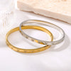 Simple Small Love Heartshaped Diamondencrusted Shiny Titanium Steel Bracelet For Women With 18K Vacuum Plating