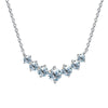 Simple Smile Seven Princess Necklace Pendant In 925 Sterling Silver With Pt950 Platinum Electroplated Clavicle Chain For Women