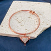 Simple Smooth Silver Plated Metal C Shaped Double Bead Adjustable Bracelet For Women Electroplated Minimalist Style