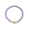 Simple Soft Ceramic Pieces Elaststring Beaded Daisy Hand Woven Glass Glaze Bohemian Vacation Style Women's Bracelet
