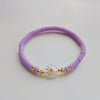 Simple Soft Ceramic Pieces Elaststring Beaded Daisy Hand Woven Glass Glaze Bohemian Vacation Style Women's Bracelet