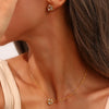Simple Special Shaped Rhinestone Pearl Flower Stud Earrings And Necklace In Stainless Steel With Electroplating Geometric Pattern For Women