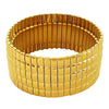 Simple Square Plaid 316L Stainless Steel Gold Plated Electroplating Niche Geometry Bracelet