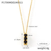 Simple Square Zircon Pendant All Match Light Luxury Titanium Steel Necklace For Women With Electroplating And Geometric Design
