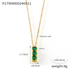Simple Square Zircon Pendant All Match Light Luxury Titanium Steel Necklace For Women With Electroplating And Geometric Design