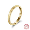 Simple Stackable Geometric 925 Sterling Silver Women's Ring With Electroplating