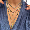 Simple Stainless Steel And Titanium Steel Multipendant Necklace With Natural Pearl Sun Cross Zircon Geometric And Heart Shape Electroplating