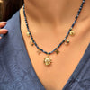 Simple Stainless Steel And Titanium Steel Multipendant Necklace With Natural Pearl Sun Cross Zircon Geometric And Heart Shape Electroplating