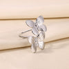 Simple Stainless Steel Butterfly Earrings And Palace Style Ring Electroplated