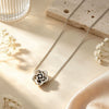Simple Stainless Steel Floral Earrings And Necklace Set With Electroplated Finish Elegant Versatile Light Luxury Women's Accessories