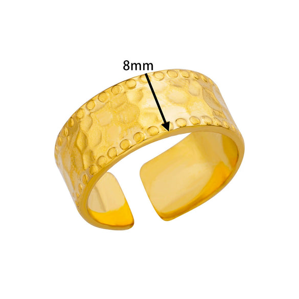Simple Stainless Steel Geometric Heartshaped Hydraulic Ring For Women With Electroplating Design