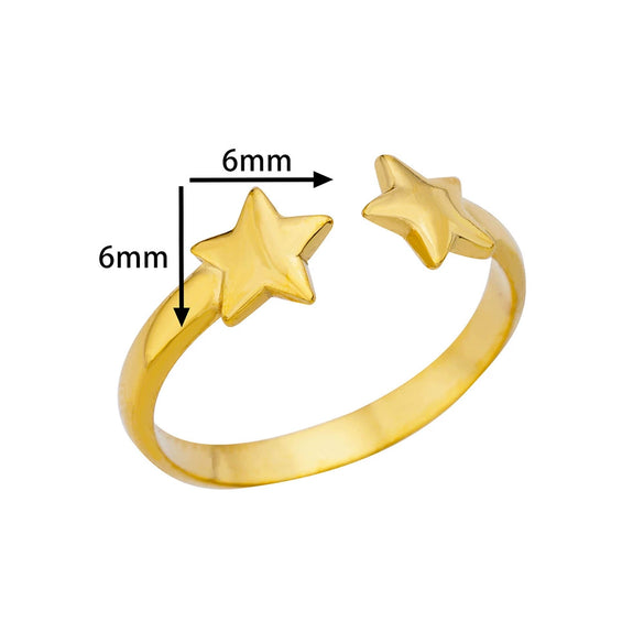Simple Stainless Steel Geometric Heartshaped Hydraulic Ring For Women With Electroplating Design
