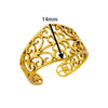 Simple Stainless Steel Geometric Heartshaped Hydraulic Ring For Women With Electroplating Design