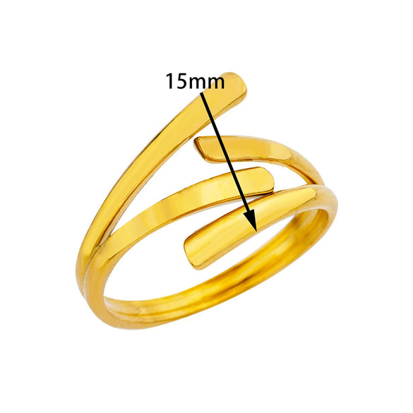Simple Stainless Steel Geometric Heartshaped Hydraulic Ring For Women With Electroplating Design