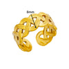 Simple Stainless Steel Geometric Heartshaped Hydraulic Ring For Women With Electroplating Design