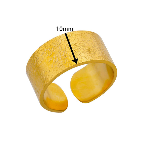 Simple Stainless Steel Geometric Heartshaped Hydraulic Ring For Women With Electroplating Design