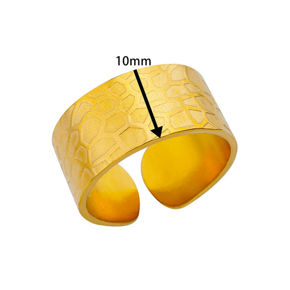 Simple Stainless Steel Geometric Heartshaped Hydraulic Ring For Women With Electroplating Design
