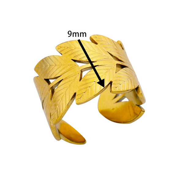 Simple Stainless Steel Geometric Heartshaped Hydraulic Ring For Women With Electroplating Design