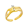 Simple Stainless Steel Geometric Heartshaped Hydraulic Ring For Women With Electroplating Design