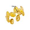 Simple Stainless Steel Geometric Heartshaped Hydraulic Ring For Women With Electroplating Design