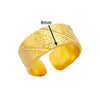 Simple Stainless Steel Geometric Heartshaped Hydraulic Ring For Women With Electroplating Design