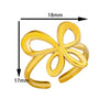Simple Stainless Steel Geometric Heartshaped Hydraulic Ring For Women With Electroplating Design