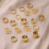 Simple Stainless Steel Geometric Heartshaped Hydraulic Ring For Women With Electroplating Design