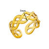 Simple Stainless Steel Geometric Heartshaped Hydraulic Ring For Women With Electroplating Design