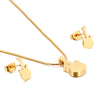 Titanium Steel 18K Gold Plated Fashion No Inlaid