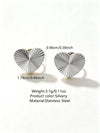 Simple Stainless Steel Heart Jewelry Set For Women With Electroplated Necklace Bracelet And Earrings
