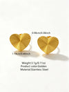 Simple Stainless Steel Heart Jewelry Set For Women With Electroplated Necklace Bracelet And Earrings